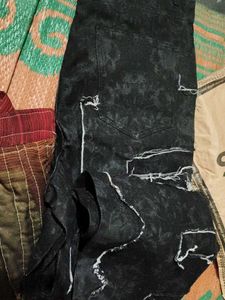 Distressed Black Jeans