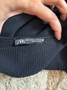 Zara Black Long Sleeve Top