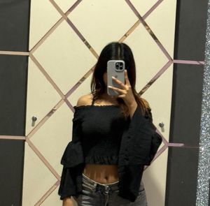 Black Off-Shoulder Top