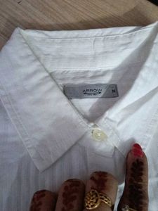 Never Used classic White Striped Shirt