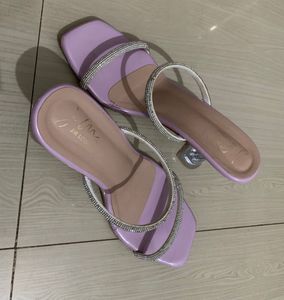 Lilac Heels with Rhinestones
