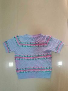 Cute Patterned Knit Top