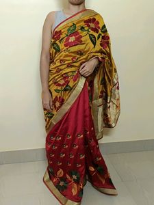Full Embroidery Silk Saree