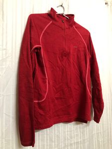 Hind Red Long Sleeve Half Zip T Shirt