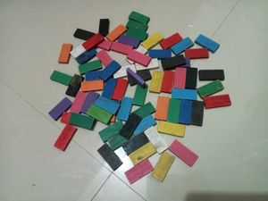 Domino Set - Multi Color wooden blocks