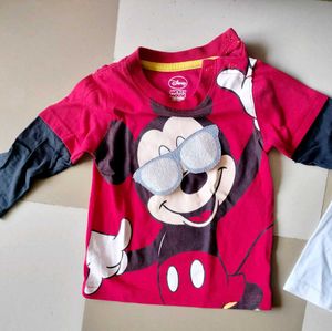 Disney toddler shirts, 2-pack, size 2T