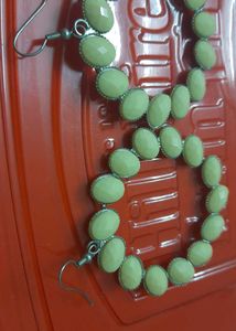 Beige Or Cream Color Round Earrings