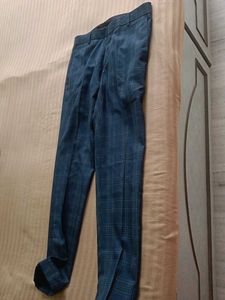 Blue Plaid Dress Pants