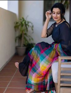 Striped Multicolor Saree- Rainbow saree