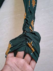 Green Anarkali set🌻