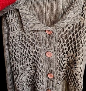 Crosiya Knitted Sweater Front Opneble🌸💕