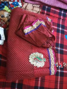 Beautifull Boby Golden Print With Full Lace Saree Ready To Wear With Blouse L Size In Side Spaces Available If Want Large Size 💥💥💥💥🎉🎉🎉🎉💥💥💥