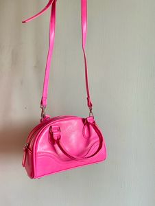 Mini Jacquard Weave Bowling Bag- Pink - Ladies | H