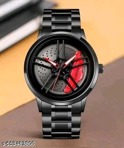 Black Wheel Design Watch