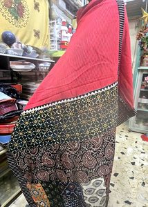 Elegant Red Patchwork Dupatta cum Stole