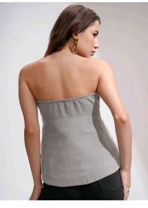 Tokyo Talkies Sleeveless Grey Top