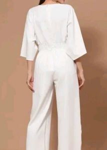 Elegant White Wide-Leg Jumpsuit