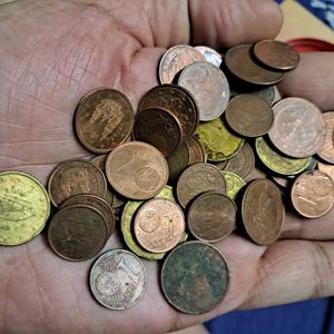 50 Coins Of Euro Cents