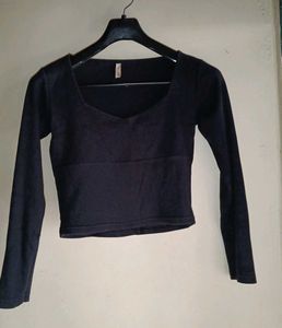 Trending Crop Top - Heart Neck Style🖤