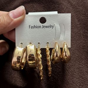 Gold Earring Set