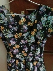 Floral Print Cap Sleeve Dress