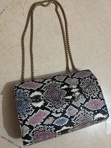 Snakeskin Chain Bag