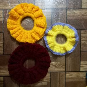 Colorful Handmade Scrunchies And Hairband