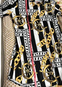 Nautical Print Shirt Dress