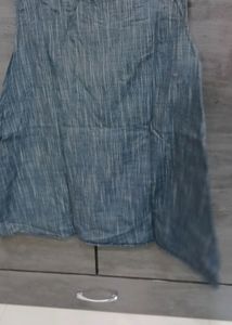 Chambray Cotton Fabric Formal Slvless Top