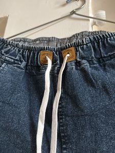 Embroidered Cartoon Jeans Cum Joggers