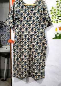 Geometric Printed Kurti For Daily And Office Wear