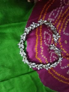 Stone Necklace In Silver Polish.