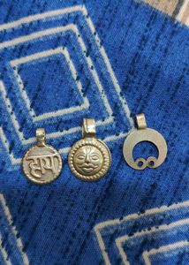 Vintage Silver Pendants (Set of 3)