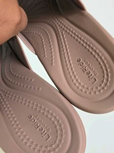 CROCS Nude Brooklyn Block Heel Sandals