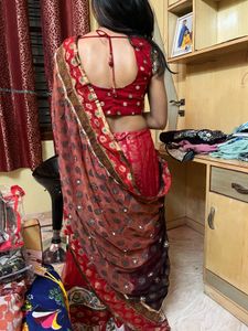 Red Three Piece Lehenga