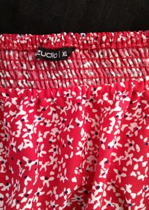 Zudio Red Floral Dress (Women)