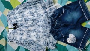 Partywear Top N Denim Shorts For 499/-