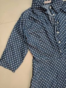 Star print Shirt Dress