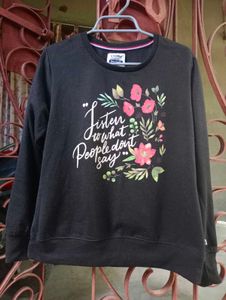 Black Printed Sweatshirt