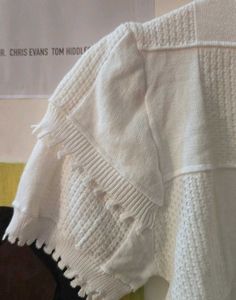 White Textured Knit Top