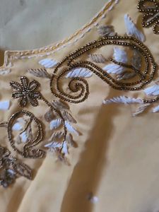 Silk kurta with handwork