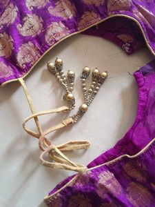 Purple Brocade Blouse