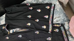 Black N Multi Colour Plazopair