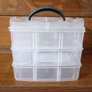 3 Layers 18 Grid Plastic Transparent Storage Box
