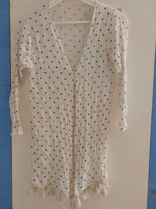 White Dotted Shrug