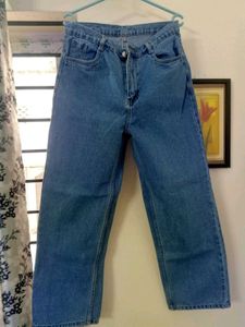 Women's Blue Wide-Leg Jeans