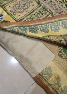 Elegant Blue &amp; Yellow Saree
