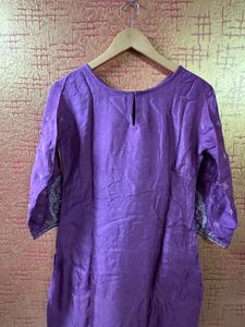 Purple hand work Kurta