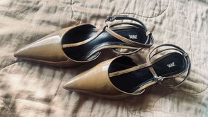 Zara  Strappy sling back kitten heels