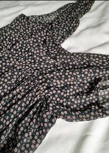 Floral Print Ruffle Mini Dress